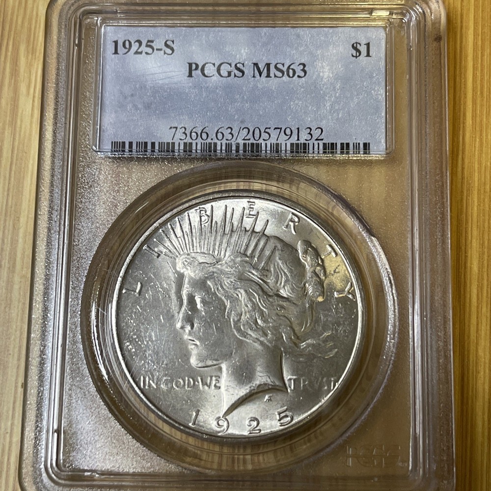 1925-S Peace Silver Dollar MS63 PCGS