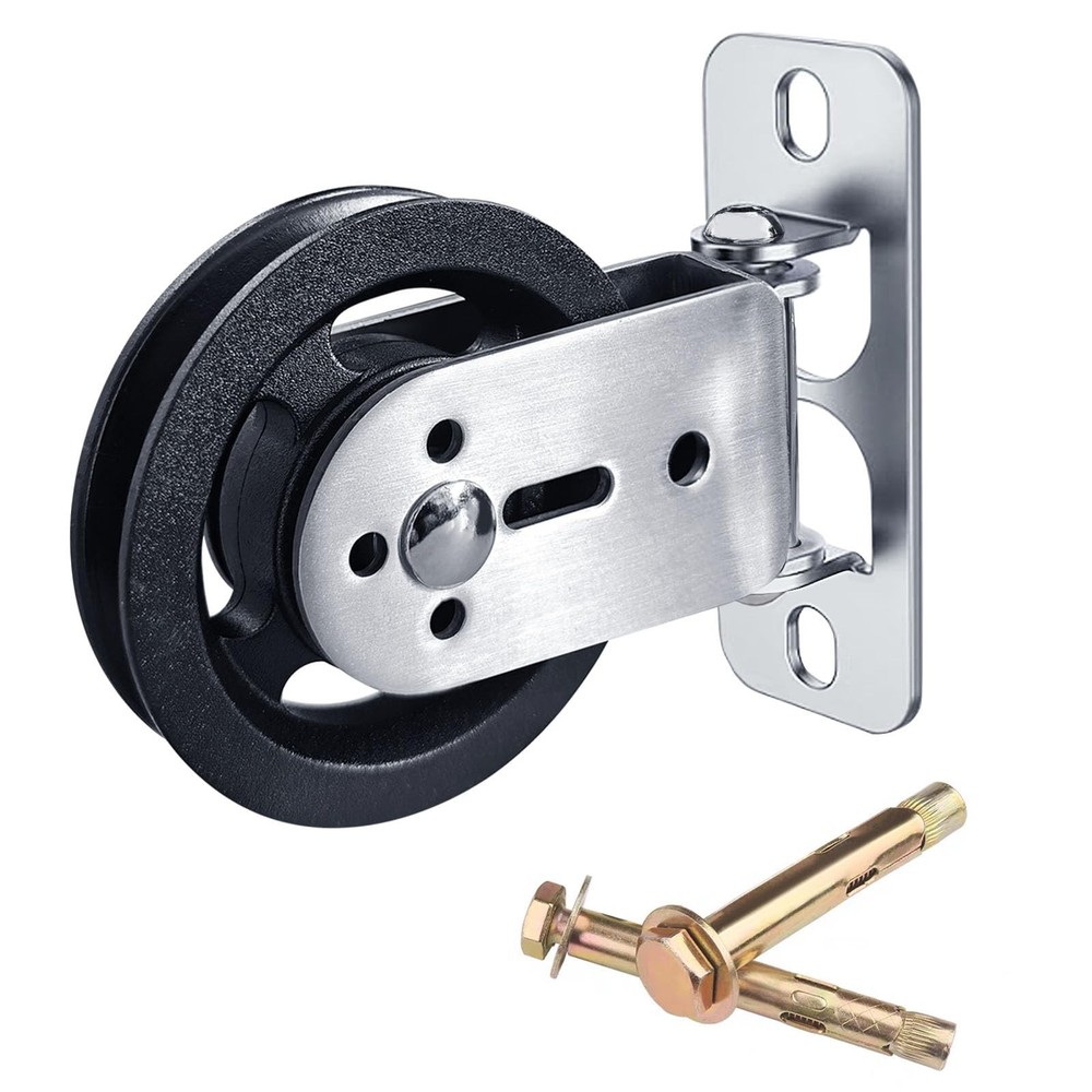 Cable Pulley Wheel System Wall Mounted：180° Rotation Silent Cable Gy