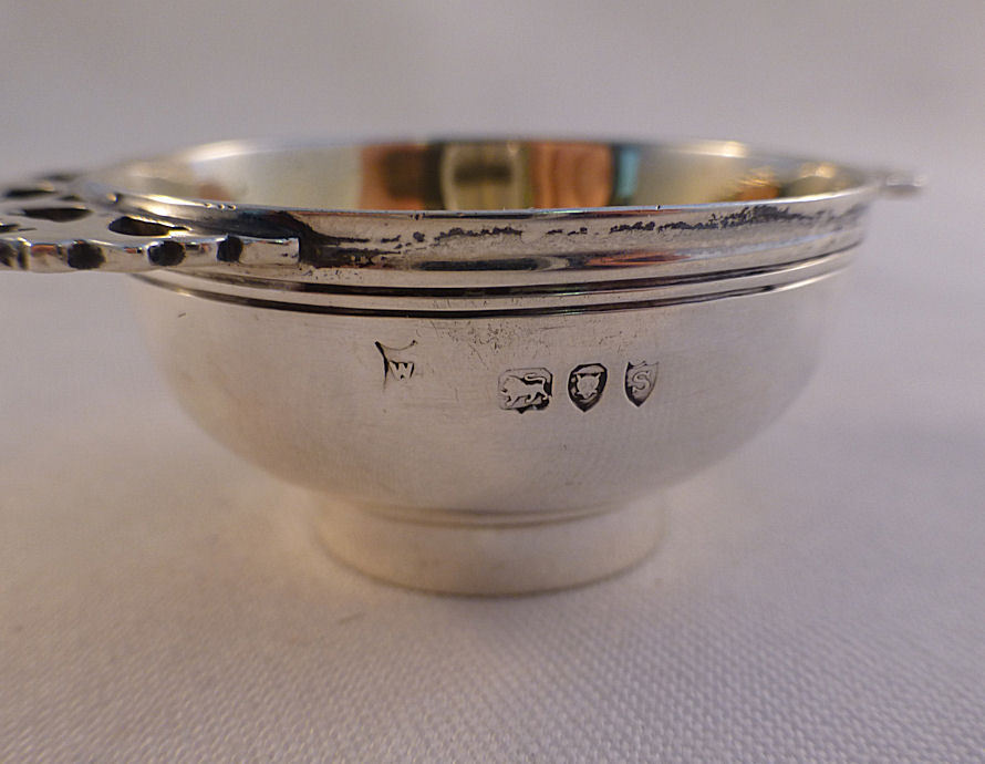 English Sterling London 1893 Salt Cellar(s) W/ Reticulated Handles