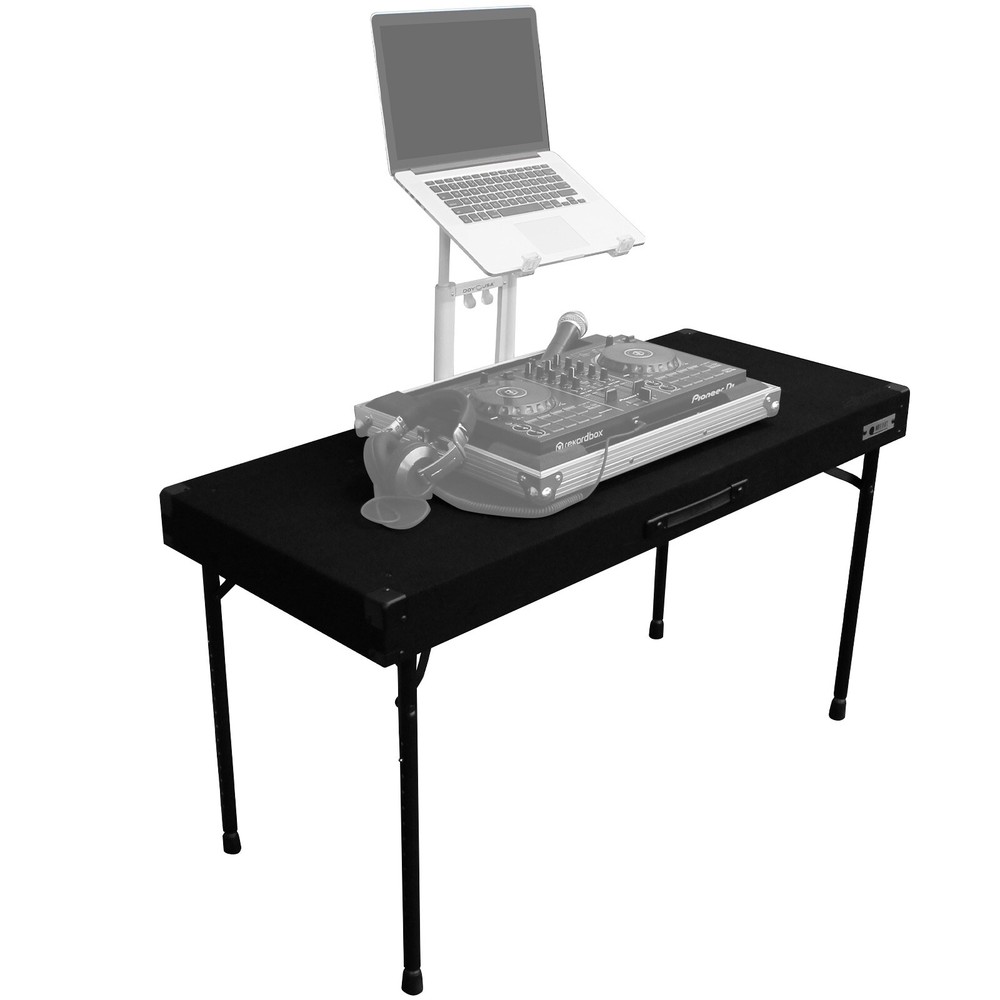 Odyssey CTBC2048 Carpeted Portable Pro DJ Work Table w Adjustable Folding Legs