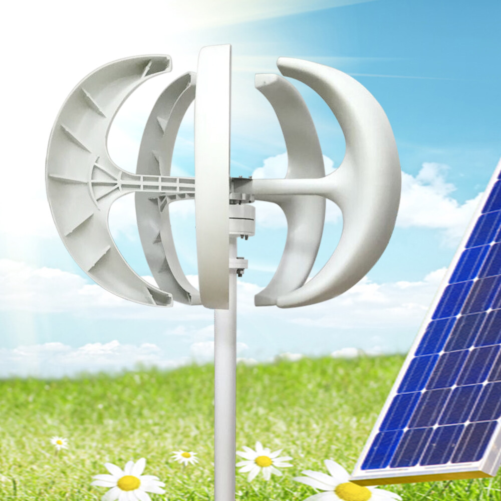 Lantern Wind Turbine Generators 5-Blade Vertical Axis Power Generator W/ Control