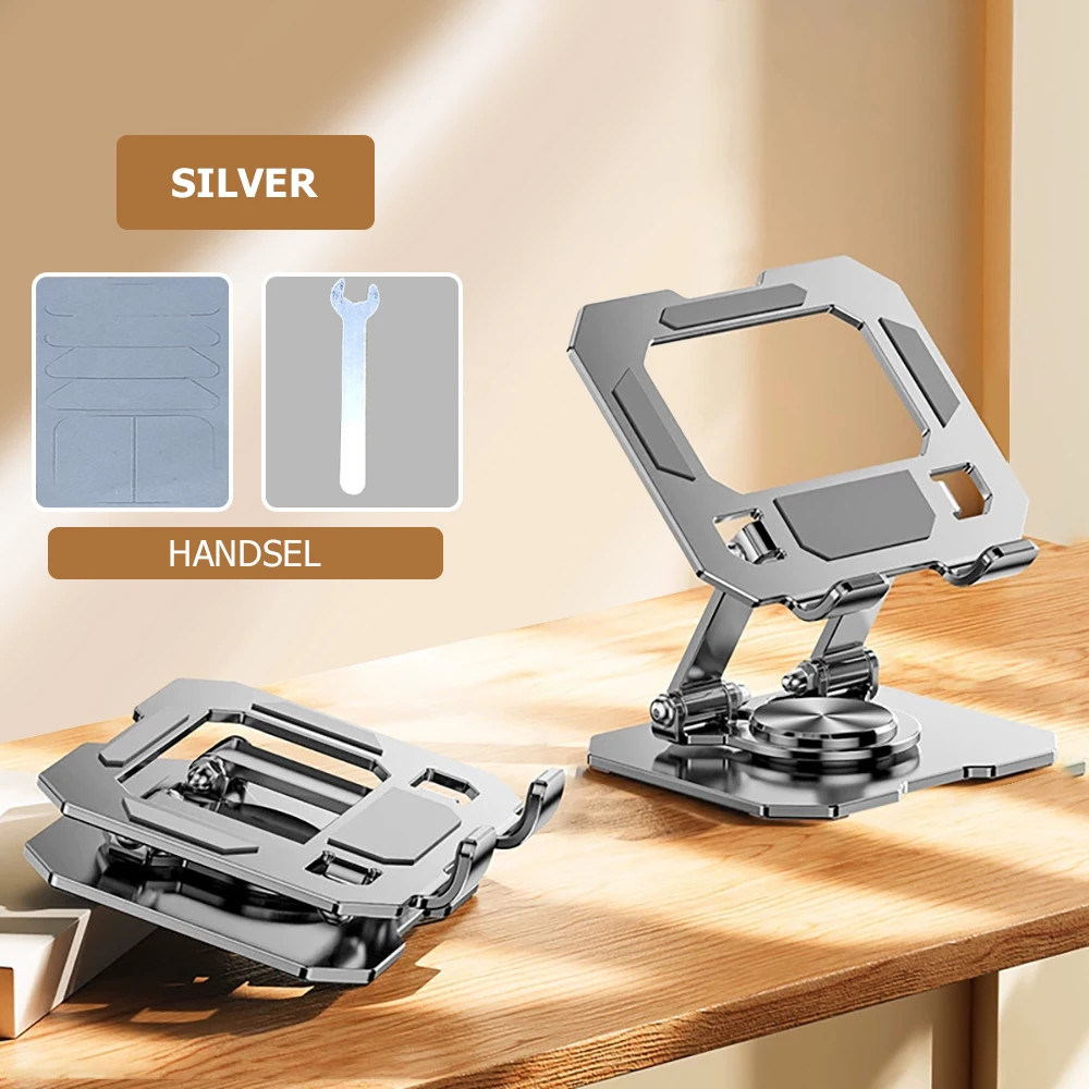 360° Rotatable Tablet Stand Adjustable Foldable Desktop Stand Holder Compatible