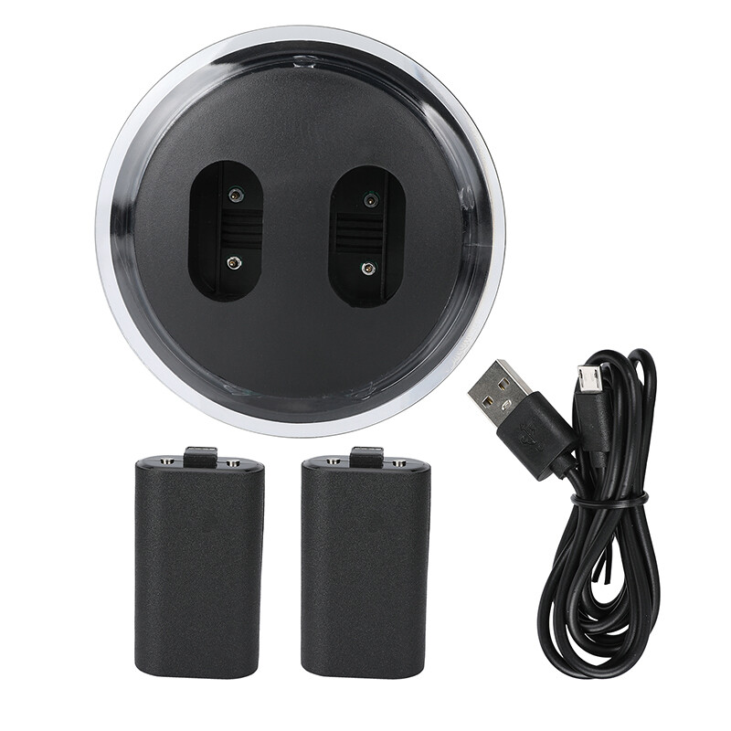 2 For XBOX ONE Controller Play Dual Charging Dock + 4x Rechargeable Battery Pack