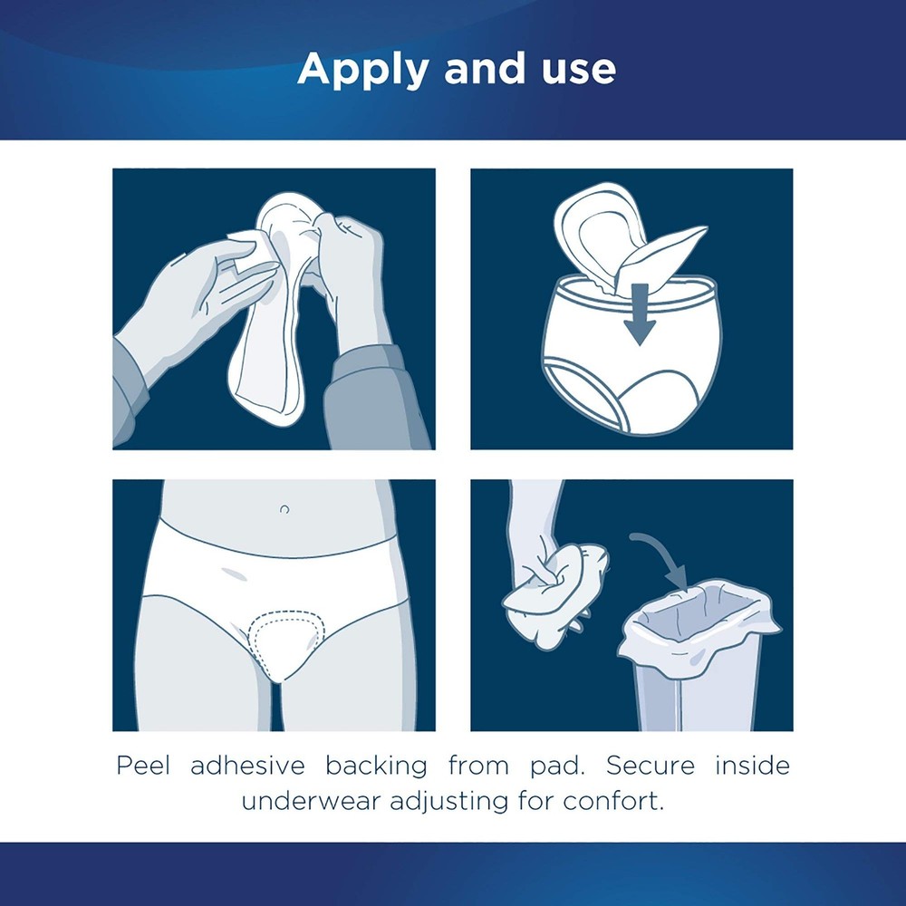 Attends Discreet Bladder Control Pad, 9 9 Inch (20 Count), White Backsheet