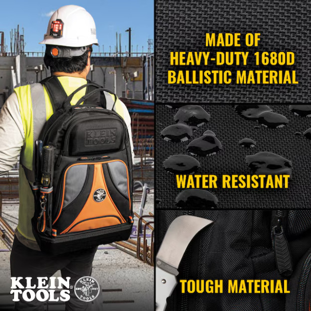 Klein Tools Tradesman Pro Tool Bag Backpack, 39 Pockets
