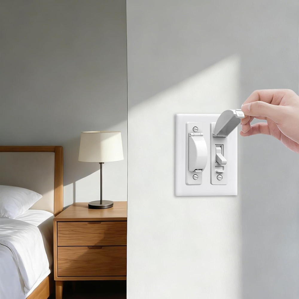 Light Switch Cover Guard, Child Proof Switch Guard 2 Pack for Toggle Switch, Pre