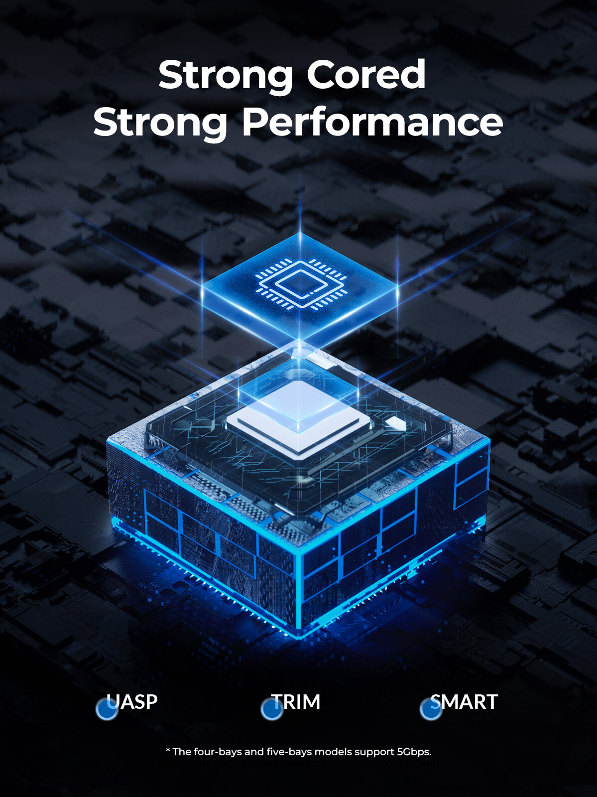 ORICO 5Bay Hard Drive with Cloner Hard Drive Docking Station 2.5''/3.5'' SSD HDD