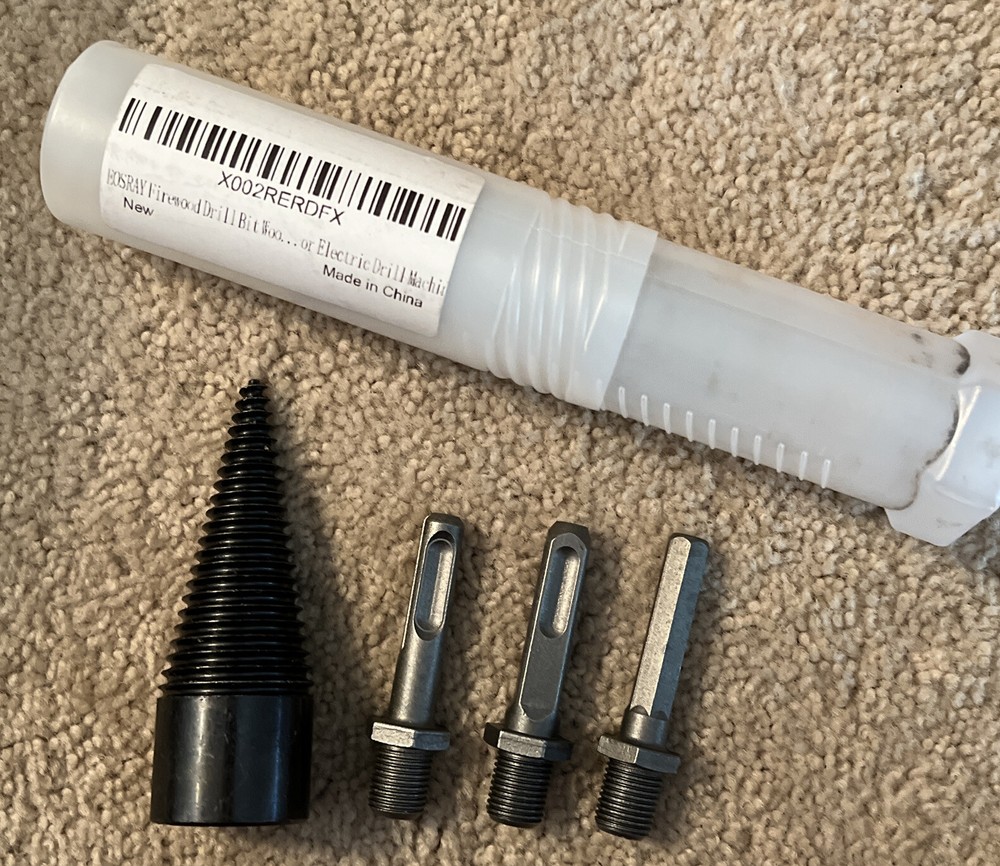 4x High Speed Twist Firewood Drill Bit Wood Splitter Screw Splitting Cone Driver