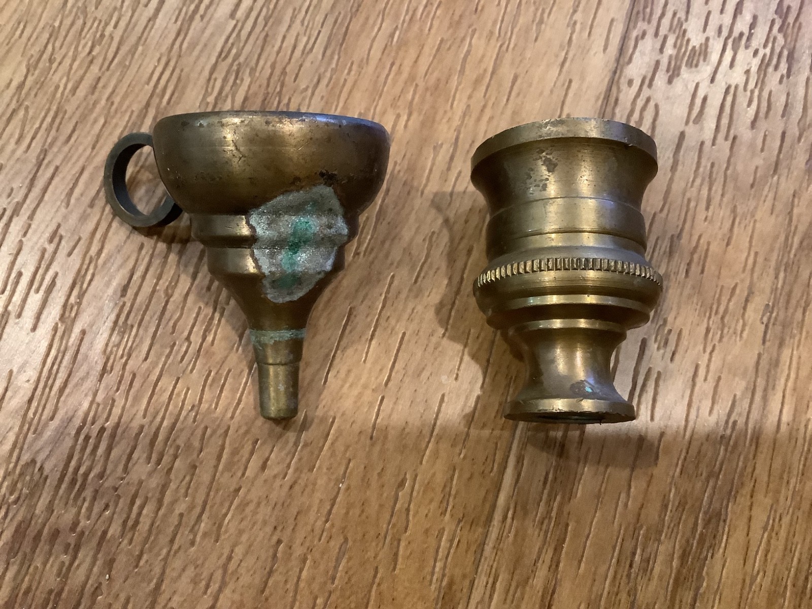 Antique Copper Brass Medicine Inhaler, Wooden Case