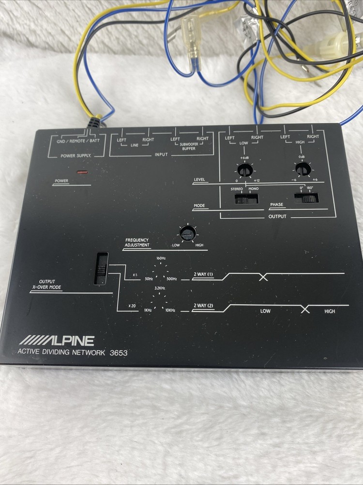 ALPINE 3653 electronic active dividing network working old school JDM Untested