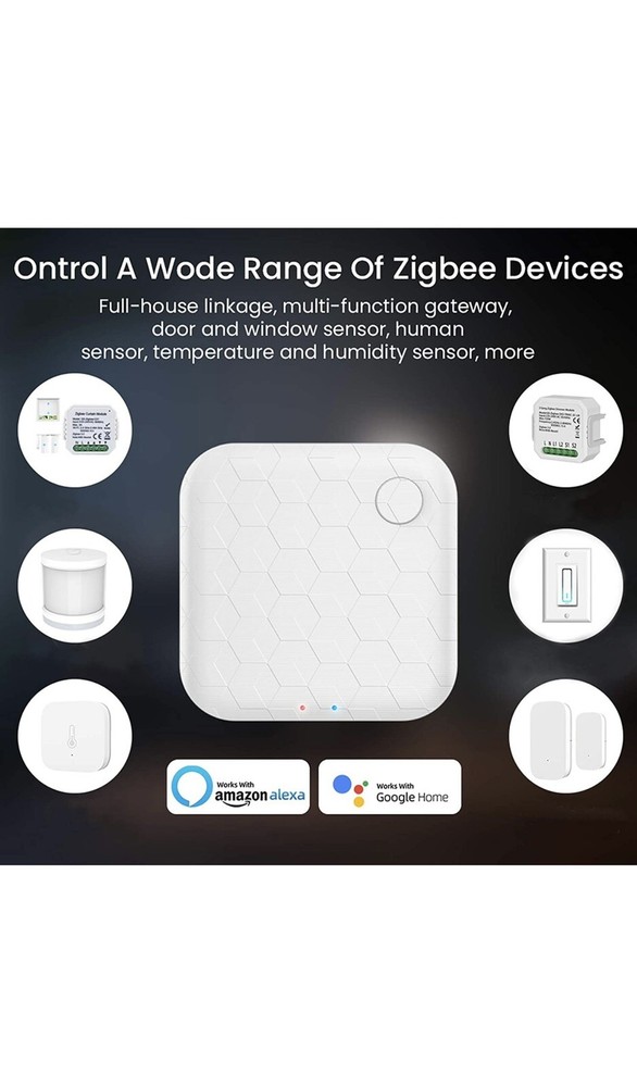 LEOMOCA Tuya Zigbee 3.0 Hub Gateway-WiFi Smart Home Bridge Wireless Remote