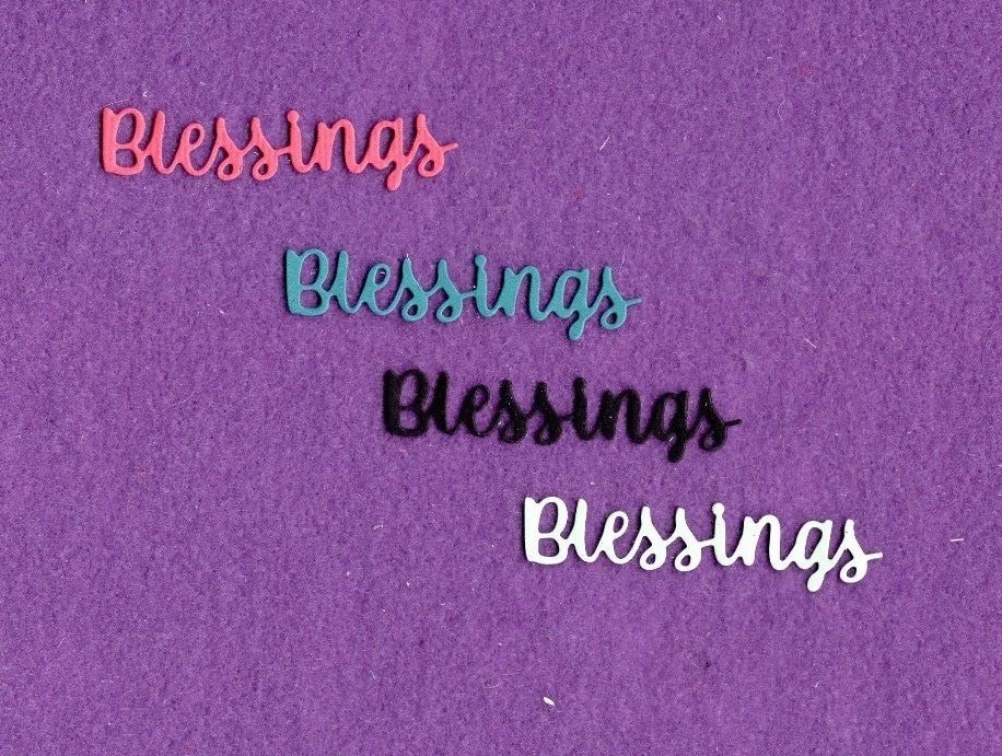BLESSINGS # 2 die cuts scrapbook cards