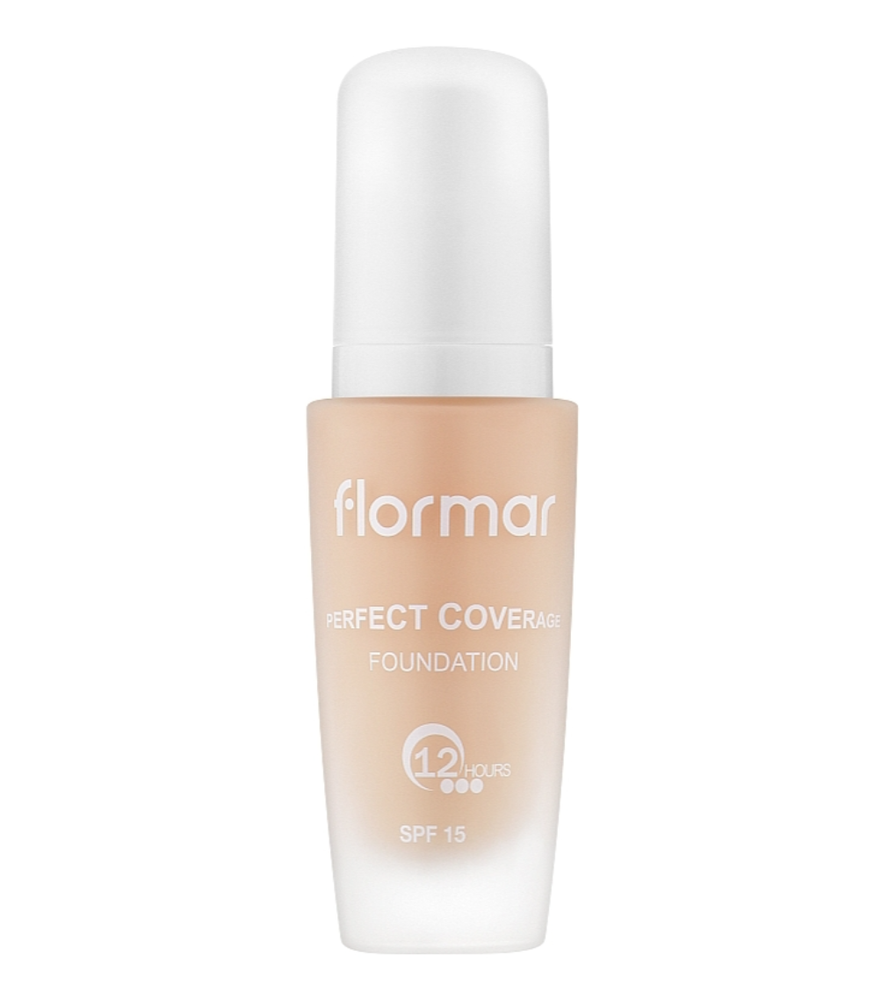 Flormar Perfect Coverage Foundation Face SPF 15 Makeup 30 ml