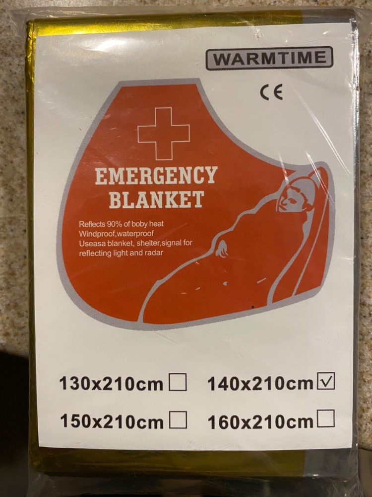 Emergency Blanket - Gold   140x210cm