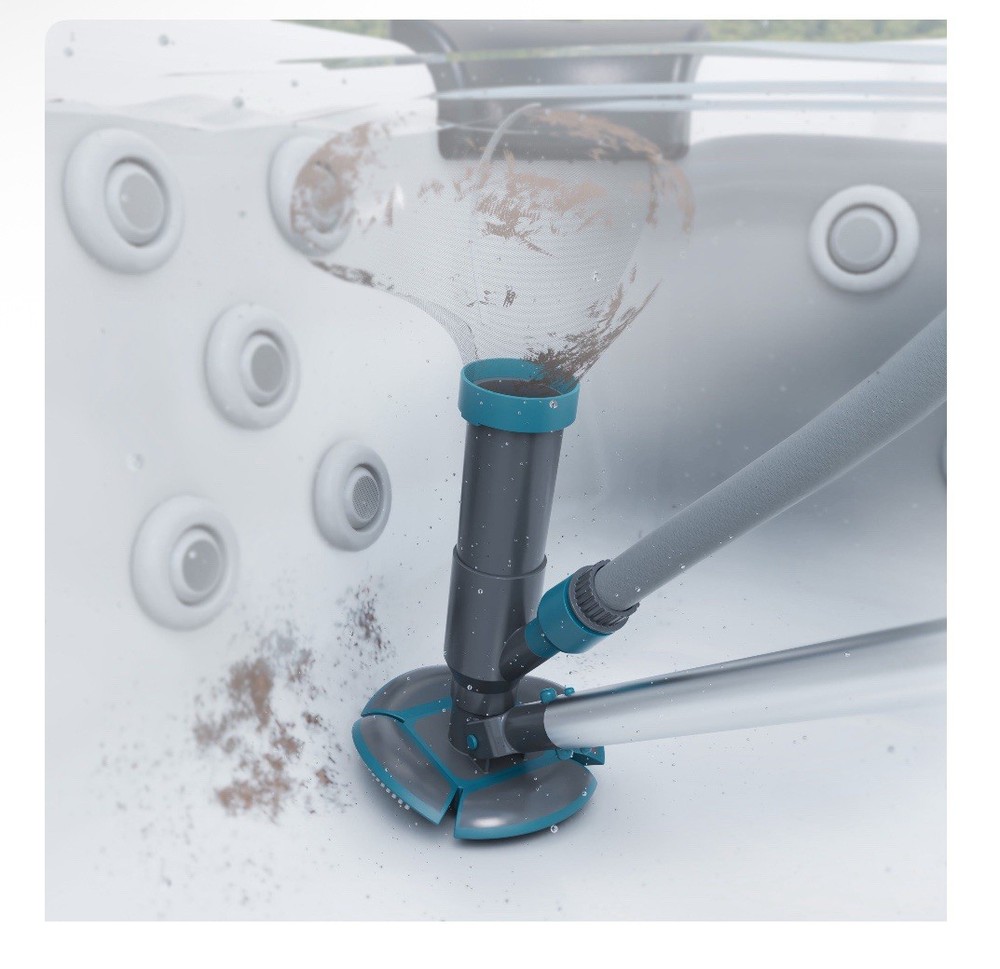 Small Pool & Spa Vacuum, Flexible Sides Automatically Adjust To Angles