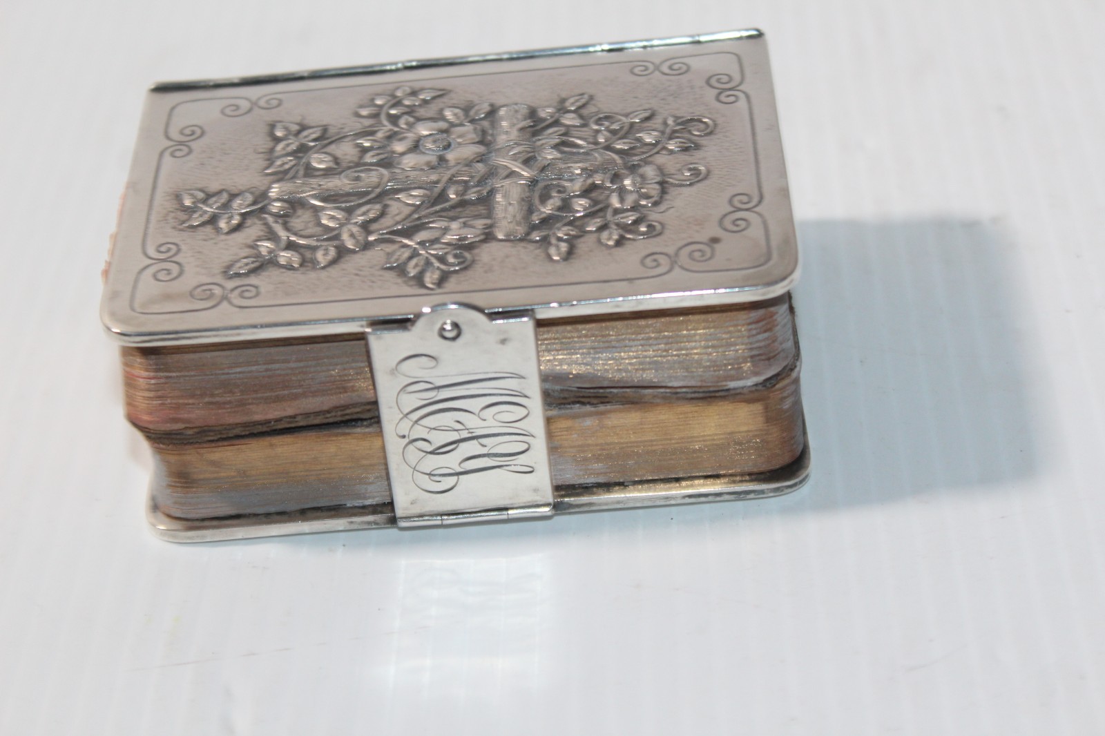 Vtg Sterling Silver .925 Cover Book Of Common Prayer 1892 & Hymns