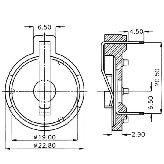 20mm (CR2032) Battery Holder