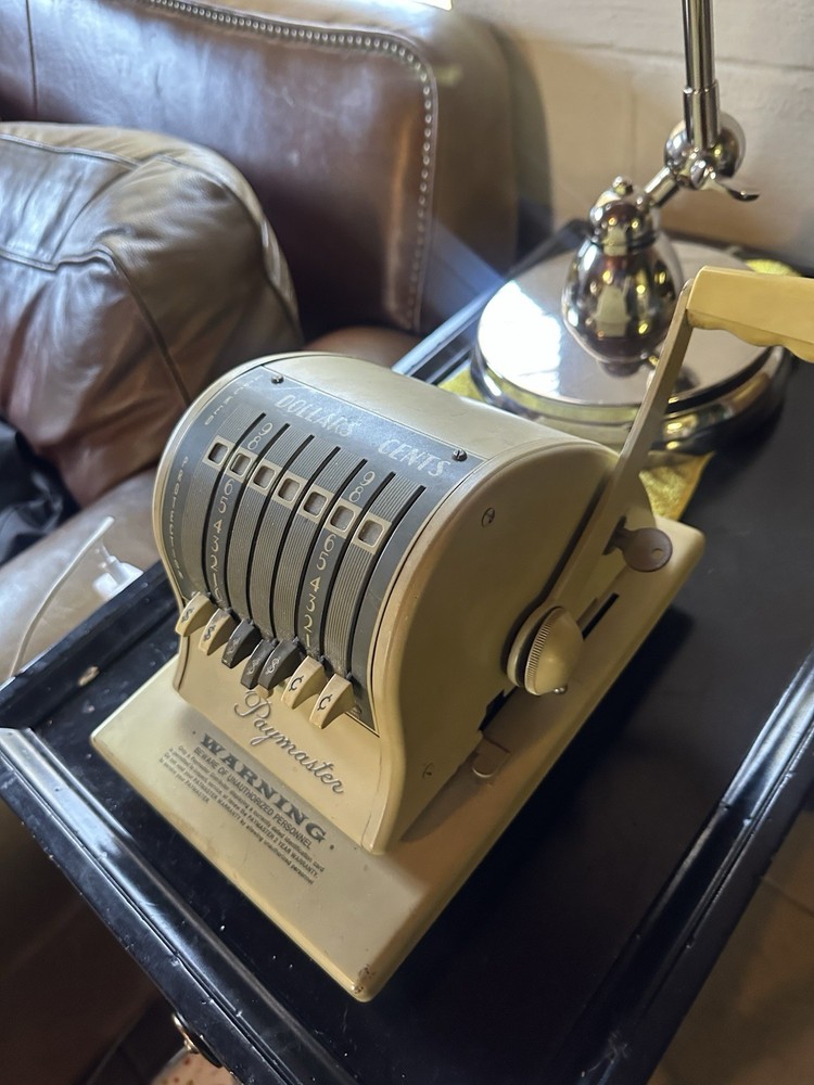 Paymaster Series S-1000 Check Writer with Key- Untested