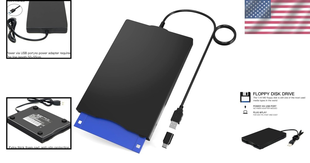 Floppy Disk Reader External Floppy Disk Reader USB 3.5-inch USB Floppy Disk R...