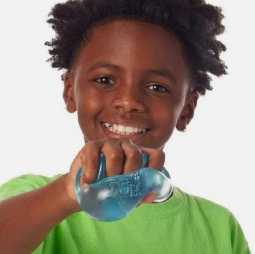 Schylling Needoh Nice Cube Sensory Toy with a Super Solid Squish BLUE