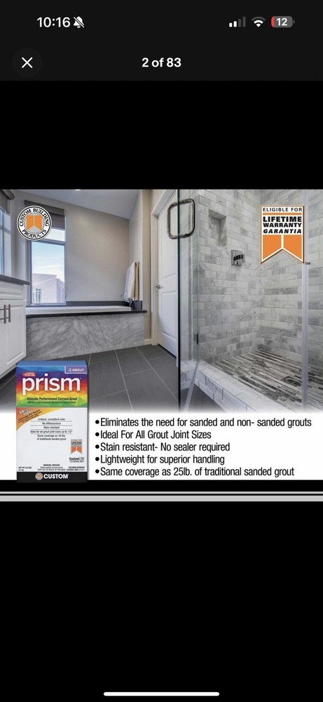 Custom Prism Ultimate Performance Grout - #122 Linen - 17 lb