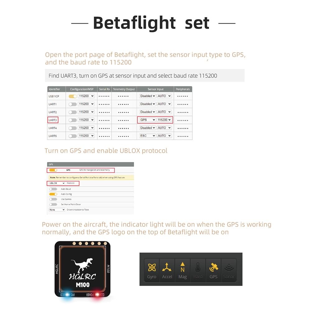 M1005883 Compass Module 10th Gen Chip Compatible FPV FixedWing UAV