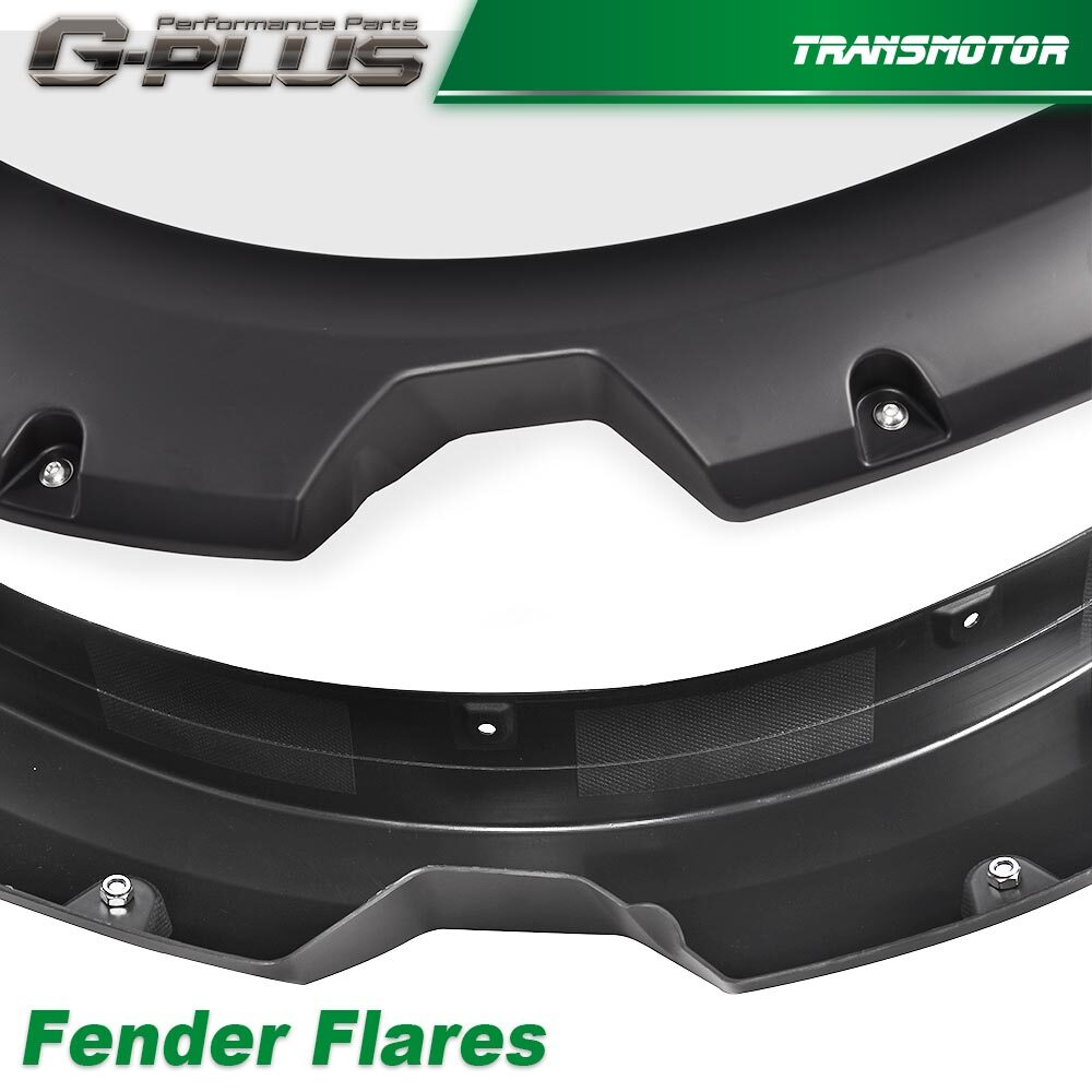 4Pcs Fender Flares Front&Rear Fits For 2004-2015 Nissan Titan Pocket Style Black