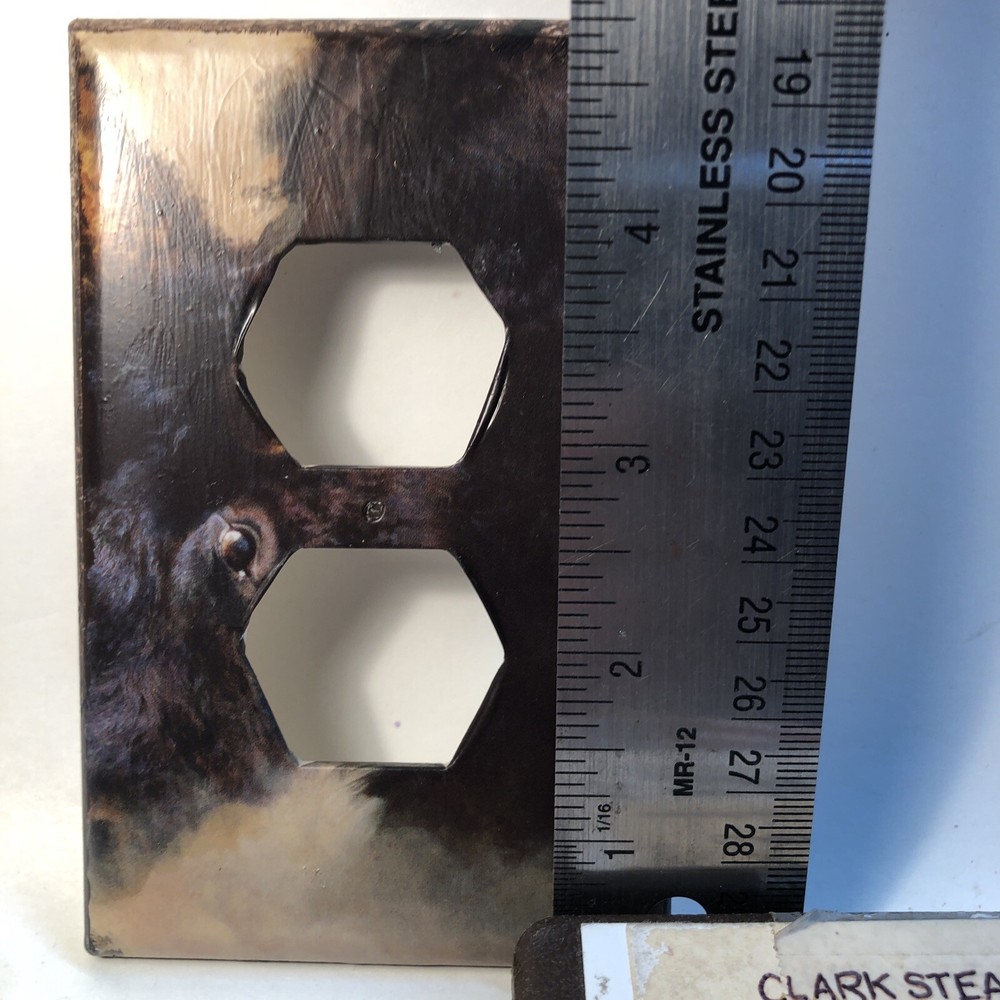 Vintage Buffalo Electric Switch Plate Cover Plastic