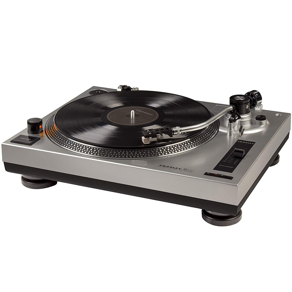 Crosley C100-SI 2-Speed Pro Series Turntable Record Player w/ S-Shape Tone Arm