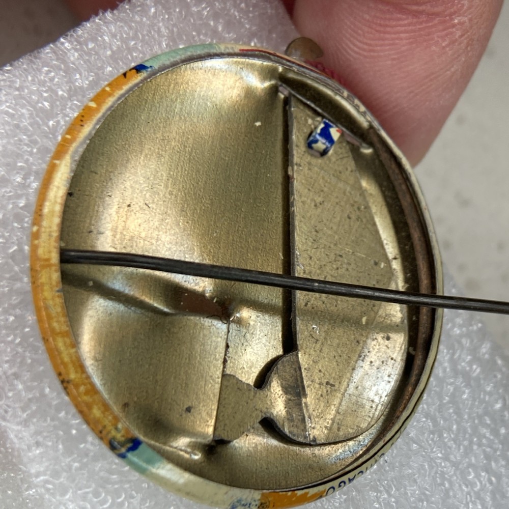 Vintage WWII Uncle Sam LET’S PULL TOGETHER Propaganda Mechanical Pinback Button