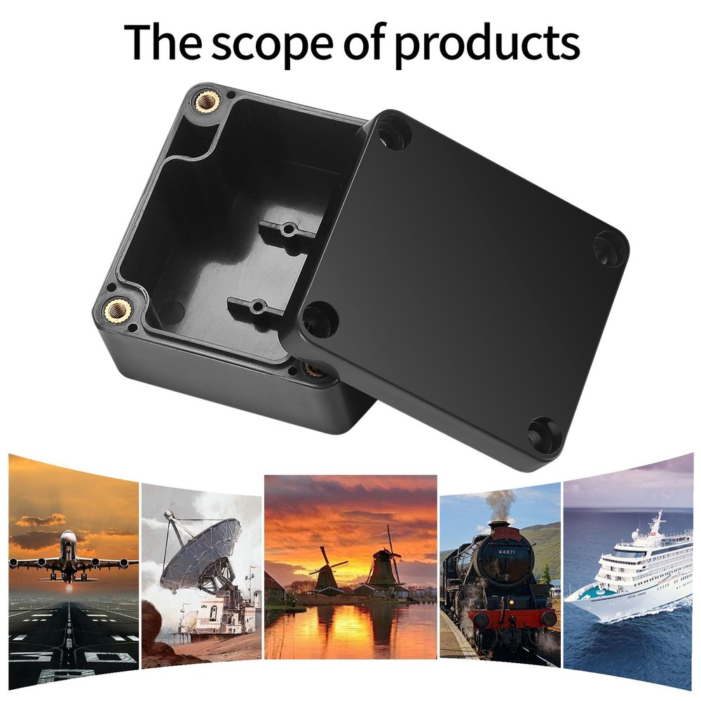 Project Box, 4 Pcs Electrical Junction IP65 Waterproof A, black