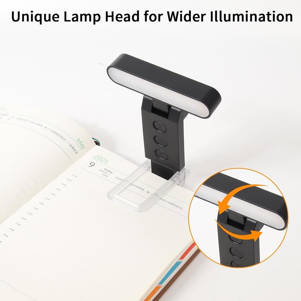 USB Rechargeable Book Light with Smart Timer & 30 Adjustable Modes for Readers