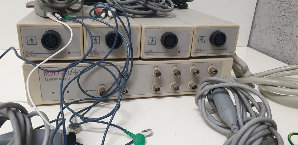 ADInstruments MacLab/4E 4 Channel Data Acquisition W 4 BIO AMP ML131 cables 220V