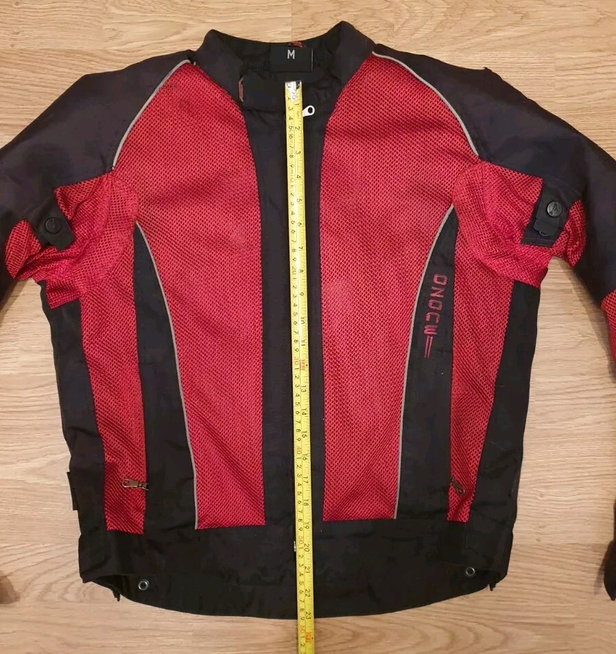 X-Pro Ozone Motorcycle Jacket Breathable Size M Medium Red/Black