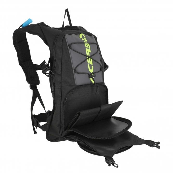 Acerbis H2O Hydration Pack - 10L Backpack w/2L Hydration Pack (Black/Grey/Fluo)