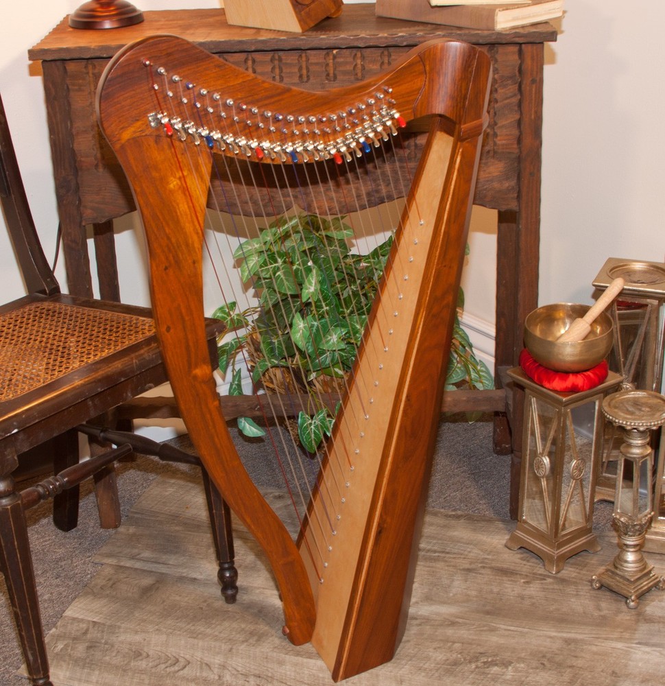 22-String 5-Panel Heather Harp w/ Chelby Levers + Bag + Strings