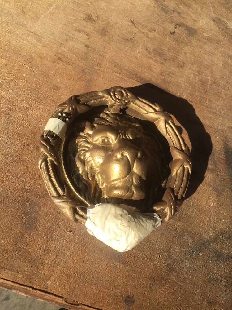 Antique Lion Face Doorknocker