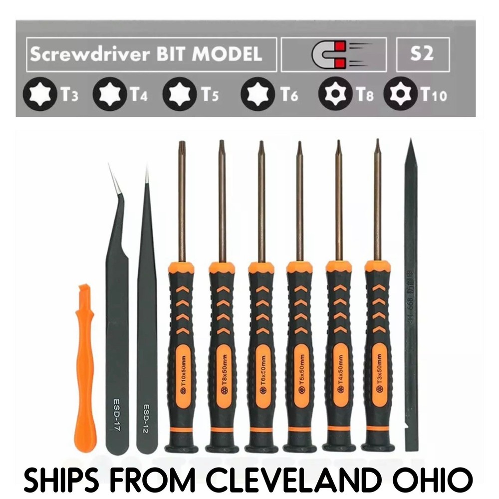 10 In 1 Torx Screwdriver Set Security Bit & ESD for Xbox PS4 Macbook Computer