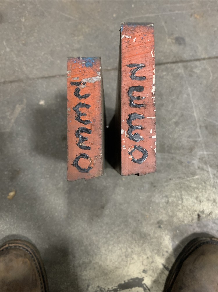 (2) 12” Dies Pair Used Press Brake Tooling