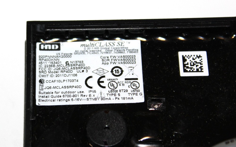 HID multiCLASS SE RP40 Wall Switch Smart Card Reader 920PNNNAK20000