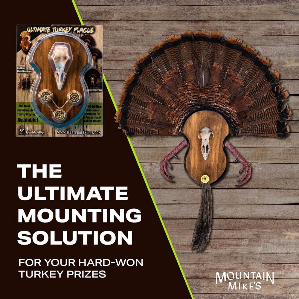 Ultimate Turkey Plaque by Illusion | Turkey Mounting Kit | Rustic Wall Mount Dis