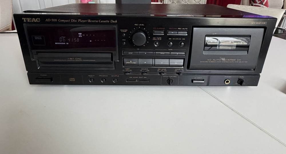 TEAC AD-500 CD Player & Auto-Reverse Cassette Deck – Super Clean - No Remote