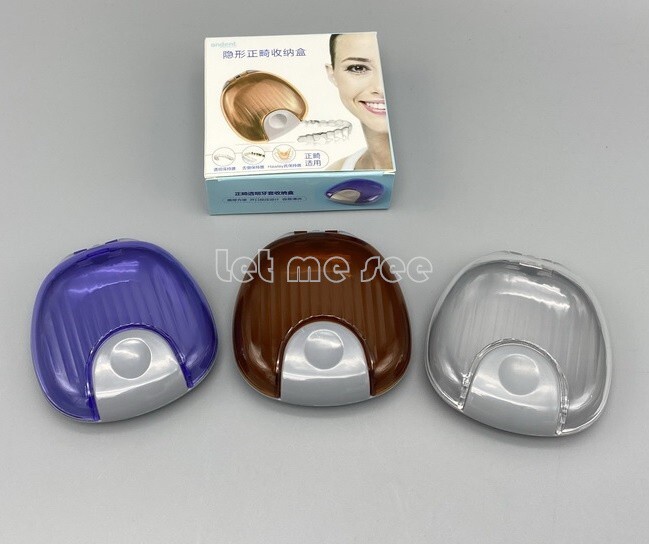 Dental Plastic Orthodontic Teeth Retainer Aligner Case Denture Storage Box