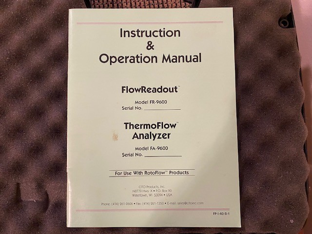 Cito Thermoflow Analyzer with Docksport carry case