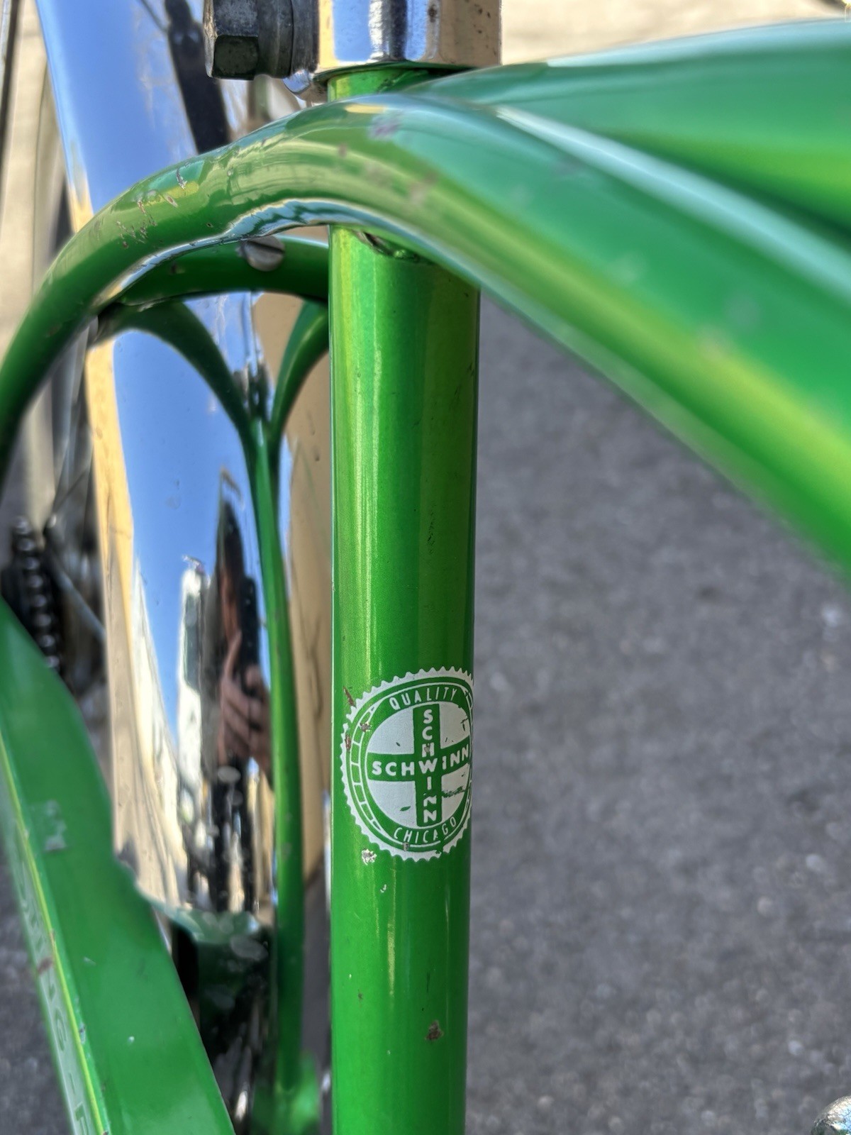 Vintage Schwinn Deluxe Flamboyant Lime Green Stingray 1965 Bicycle