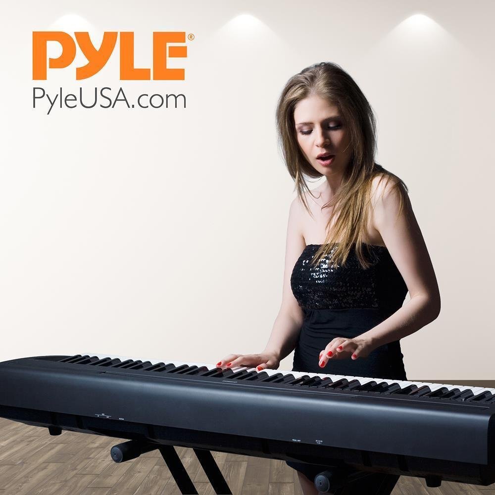 Pyle Electronic Keyboard Stand - Digital Piano Keyboard Mount Holder, Adjustable