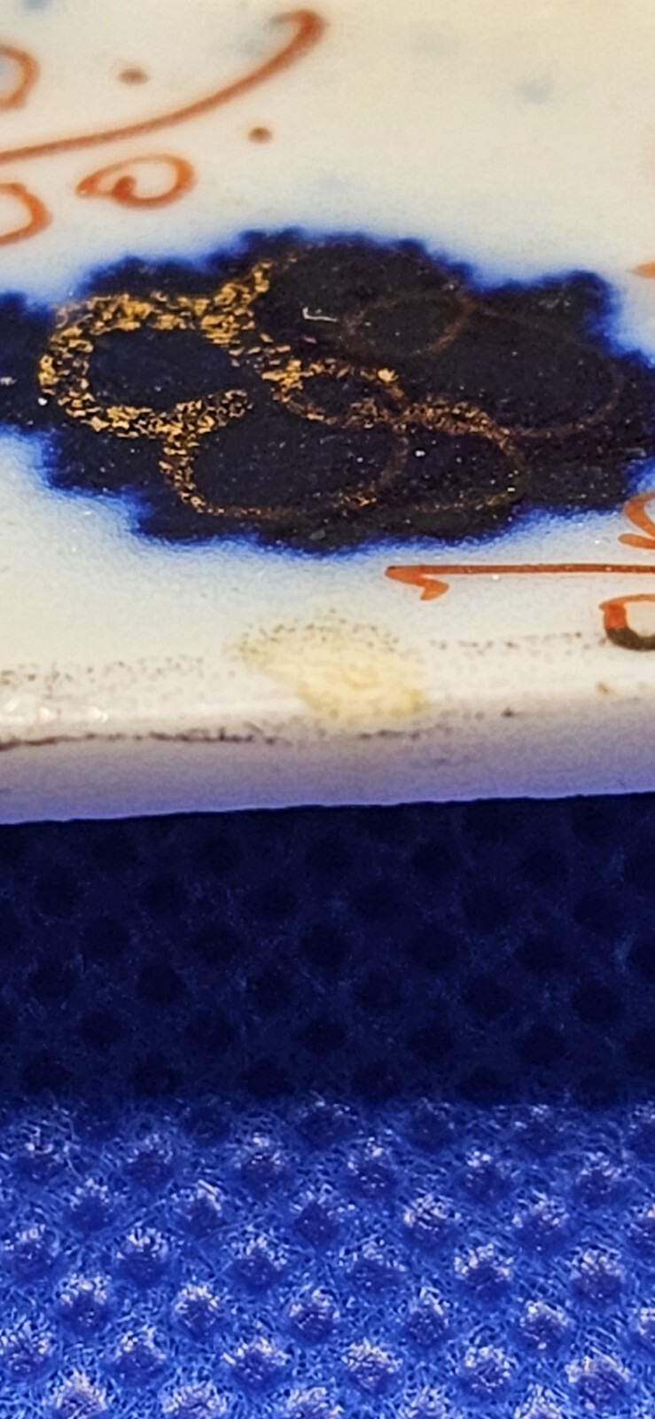 Imari Inkwell Japanese Porcelain Lidded Victorian Cherry Blossom Antique