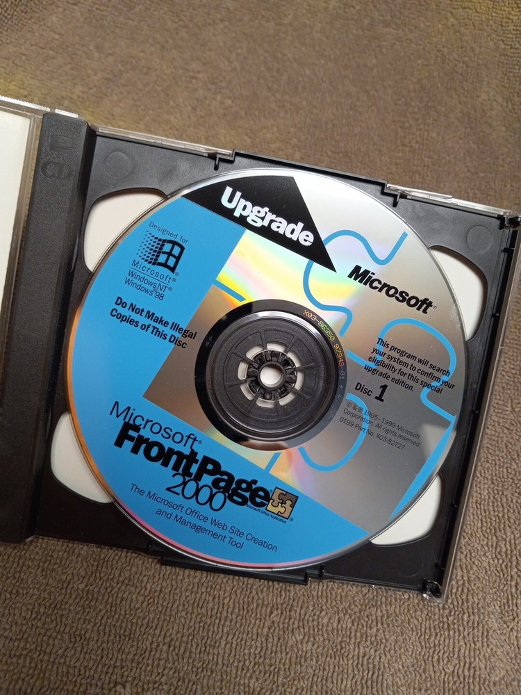 Microsoft Frontpage 2000 Upgrade With Product Key