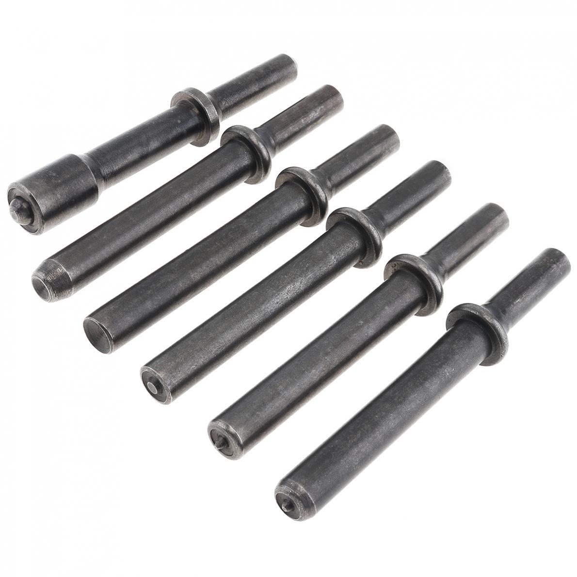 New Set 6 pcs of Air Rivets 45 # Steel Solid Rivet Impact Head Supports Air Tool