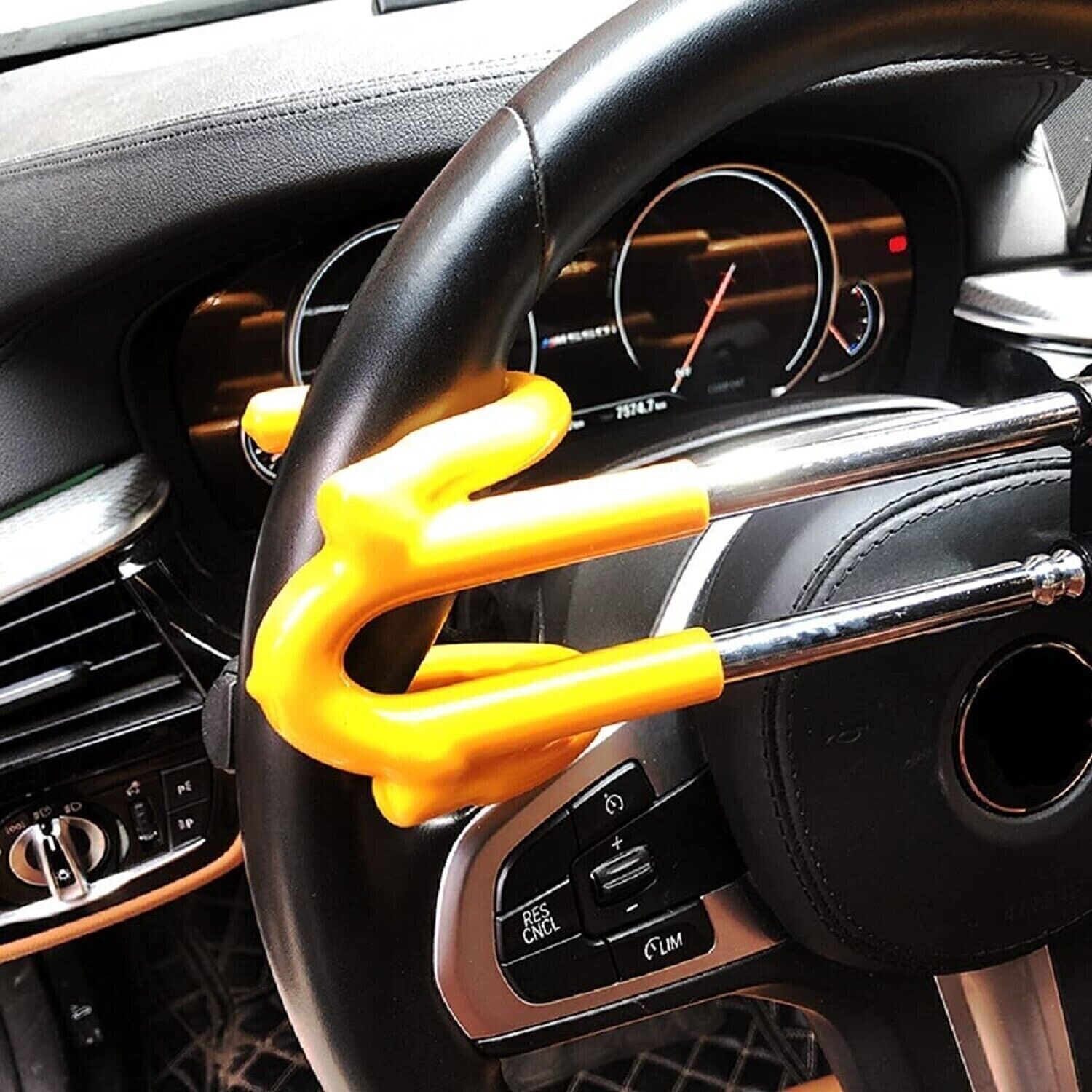 Universal Heavy Duty Steering Wheel Lock The Club Twin Hook Anti Theft Car